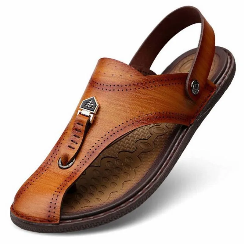 Мода Вьетнамки Мужчины Сандалии Летние тапочки Обувь Для Повседневная Прогулки