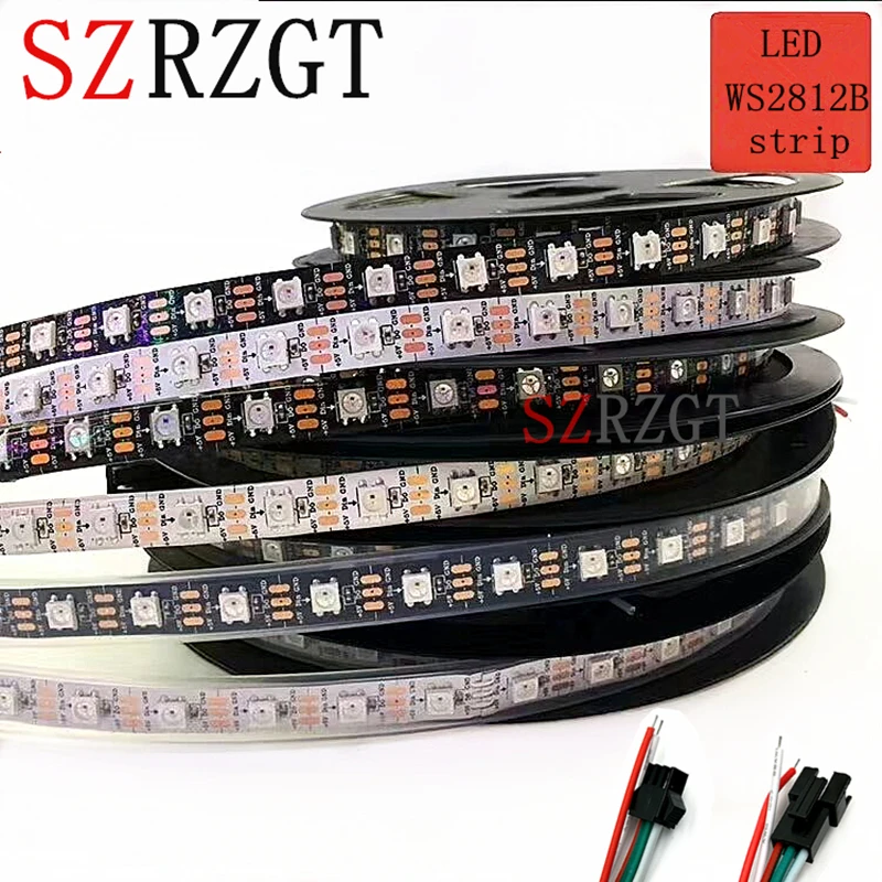 Светодиодная лента 5 м/1 М WS2812 2812B RGB 60leds IP20 IP67 водонепроницаемая цветная