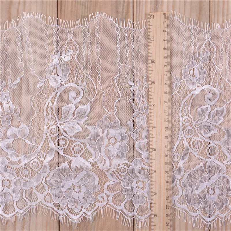 Кружевная ткань шантилье ручной работы Ширина 24 см 3 м/лот|Кружево| |