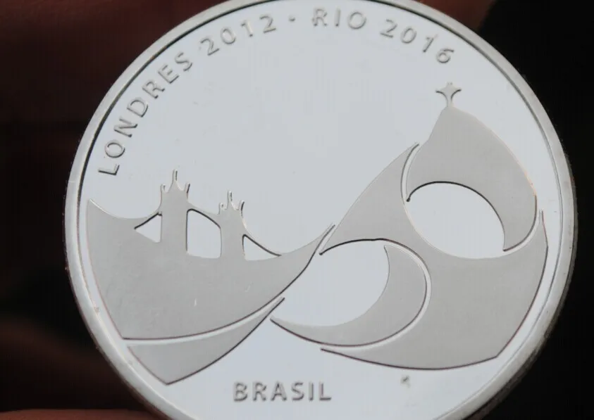 LONDON-RIO Бразилия Олимпия ПОСЕРЕБРЕННЫЕ Монету | Дом и сад