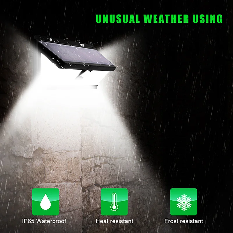 Уличный настенный светильник на солнечной батарее 118 светодиодов 3
