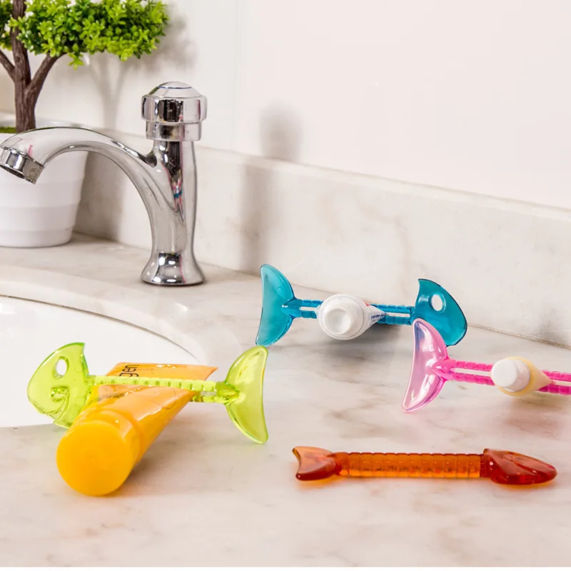 ITAS216 Fishbone Toothpaste Squeezer Can Squeeze The Facial Cleanser Clamp Snack Pocket | Обустройство дома