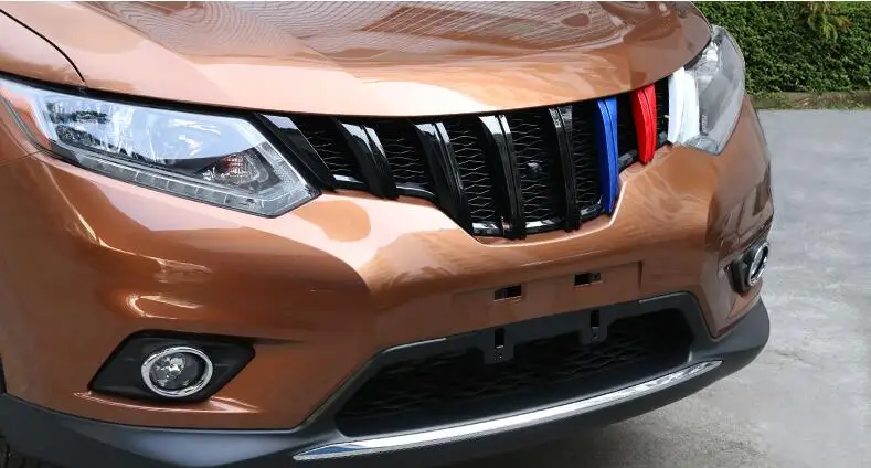 ABS хромированный автомобильный передний бампер вокруг сетки решетка решетки крышки для 14-16 Nissan X-Trail XTrail Rogue