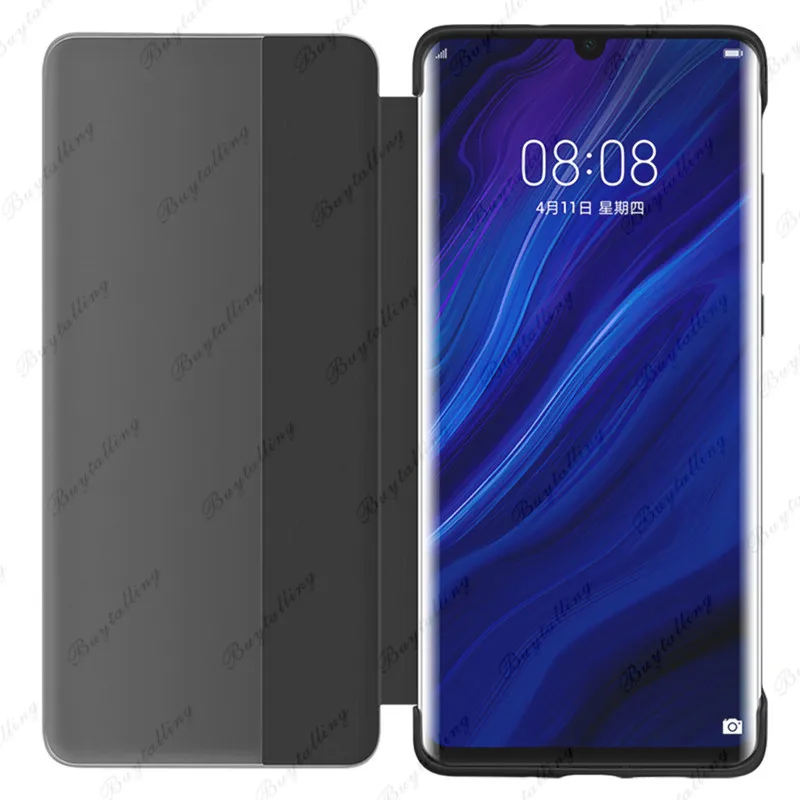 Официальный huawei P30 Pro Чехол с зеркальным окном и функцией пробуждения/сна чехол с откидной крышкой для huawei P30 чехол Smart View чехол