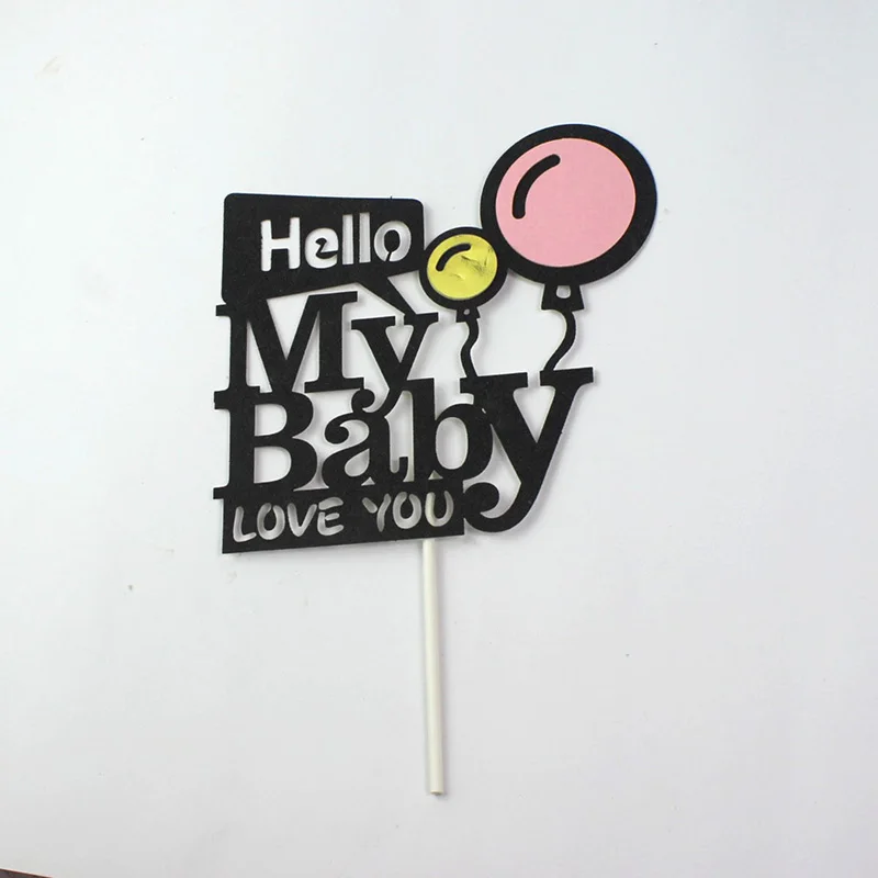 Новинка топпер для торта Hello My Baby с надписью Love You Топпер кекса на день рождения