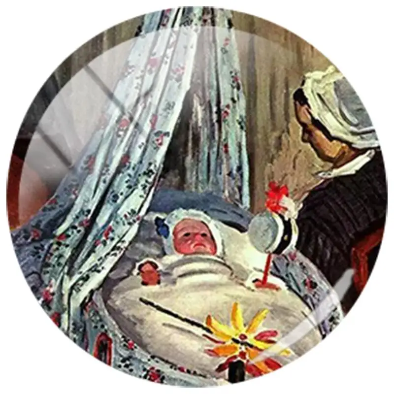 MM200 TAFREE Винтаж мать и ребенок дети искусства Paiting 25 мм круглый стеклянный кабошон купол DIY Камея Подвеска Настройки ювелирных изделий - Цвет: MM200
