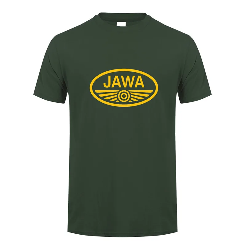 Forest green Футболка Jawa, топы, новая летняя мода, короткий рукав, хлопок, JAWA, мотоцикл, футболка, DS-067 - Цвет: Forest green