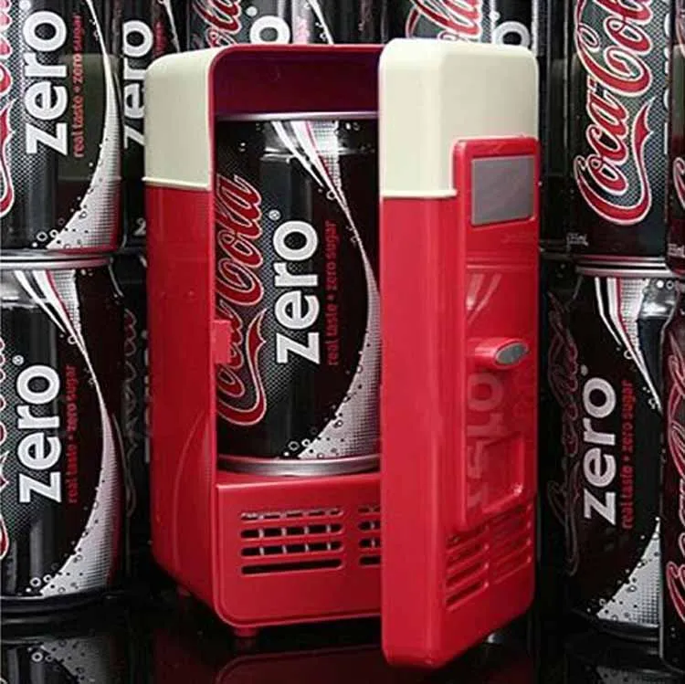 Портативный мини-холодильник USB Холодильник для напитков, банок для напитков, охладитель и подогреватель для дома, офиса, автомобиля