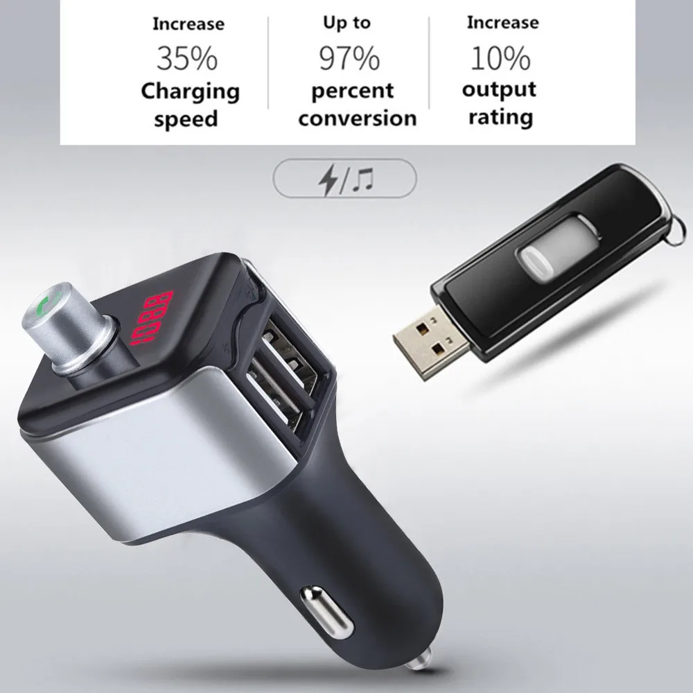 Новинка портативное автомобильное зарядное устройство с двумя USB-портами