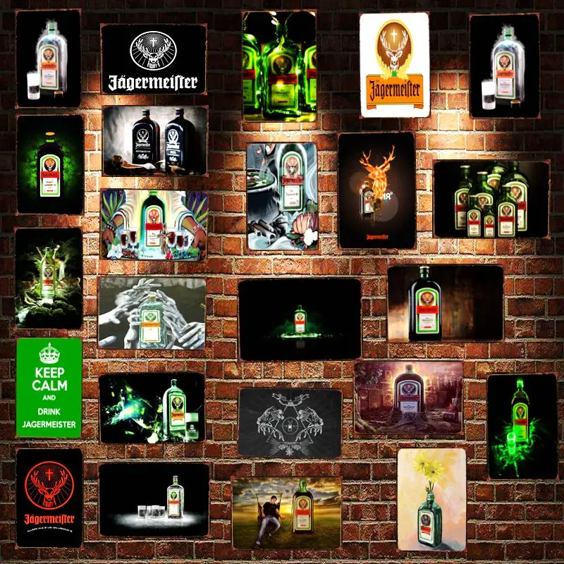 Винтажный жестяной металлический плакат с винным рисунком для стен паба