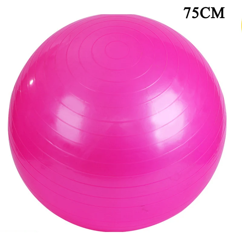 75CM Pink Мяч для йоги, для гимнастики и фитнеса, мяч для пилатеса, баланс, упражнения, тренажерный зал, для помещений, для фитнеса, тренировки, йога, ядро, 45-95 см, насос - Цвет: 75CM Pink