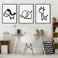 nordic simple cartoon cute children canvas paintings modern girl living room wall decor posters printing creative pictures art