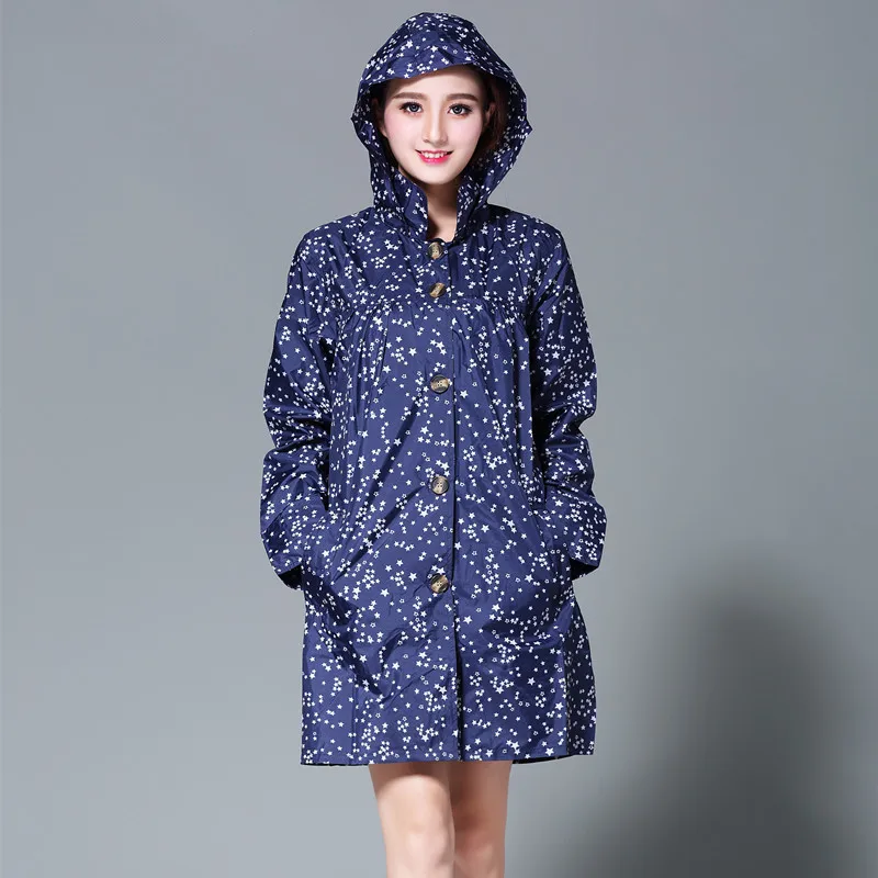 Длинный дождевик женское пончо водонепроницаемая Женская дождевая одежда