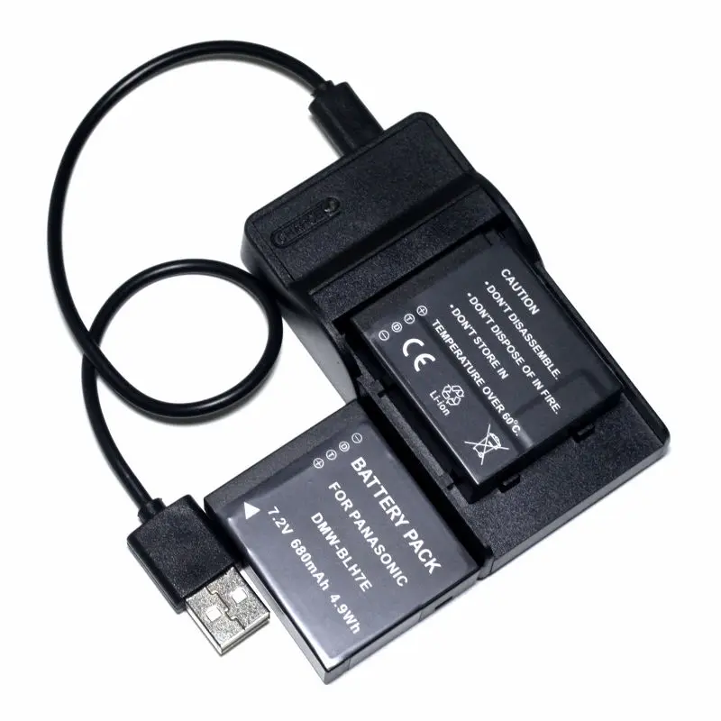 2 шт. DMW BLH7E BLH7PP батарея + USB зарядное устройство для Panasonic DC GX800 GX850 DMC GM1s GM5 GF7 GF8 GF9 LX10