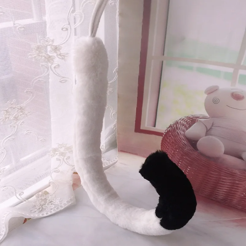 Party white Cosplay Costume black Anime Cat Tail 70 cm Wire inside cos Cute Sexy Women Girls Party Christmas Easter