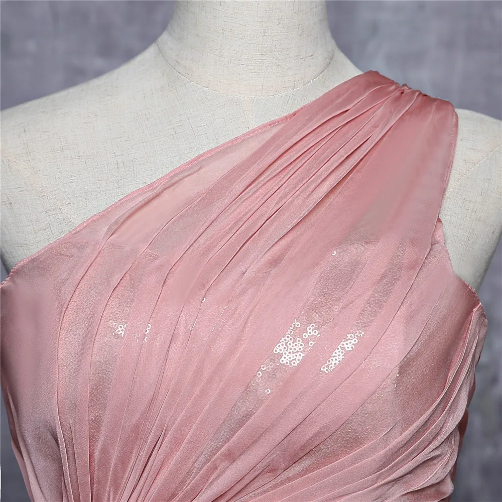 Бретель через одно плечо вечерние платья знаменитостей Русалка из шифона со