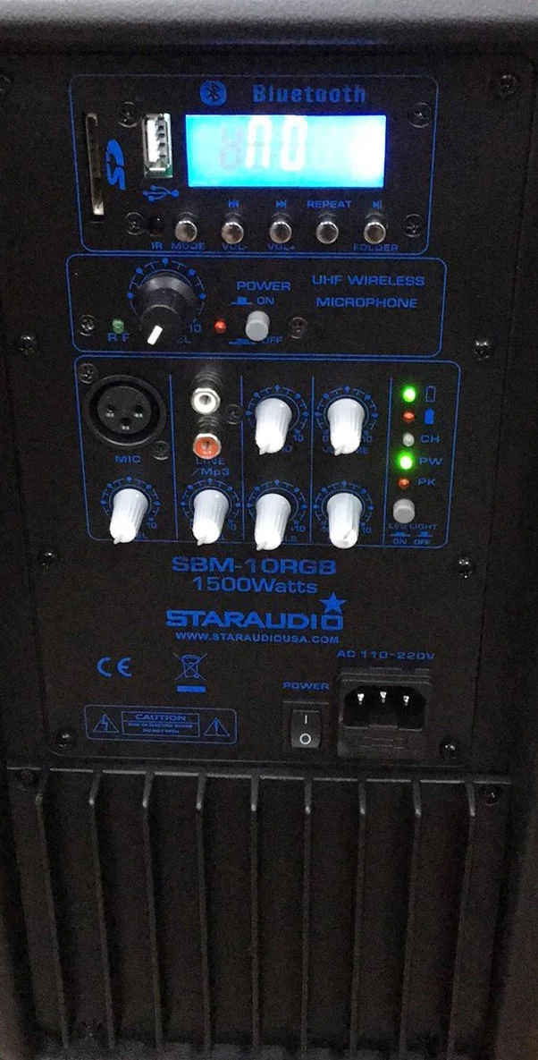 STARAUDIO 1500 Вт 10 дюймов BT USB Pro PA DJ сценический клуб активный KTV SD перезаряжаемый