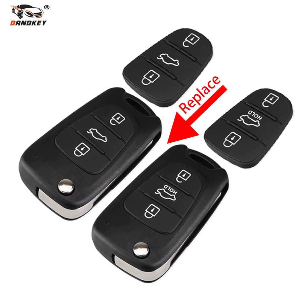 Чехол Dandkey для Hyundai Avante I30 IX35 Kia K2 K5 чехол телефона прорезиненный с 3 кнопками|Ключ