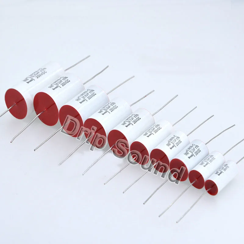 

2pcs 2.2uF-6.8uF 250V Speaker Frequency Divider Amplifier Crossover Filter Metallized Polypropylene Film Non-Polarity Capacitor