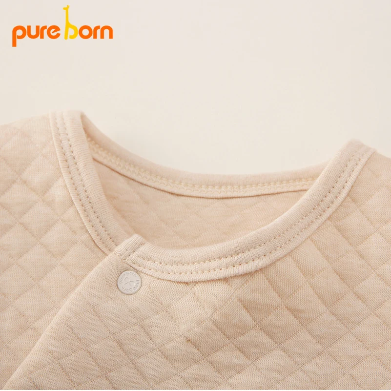 Pureborn/комбинезон для новорожденных одежда маленьких девочек с милым мультяшным