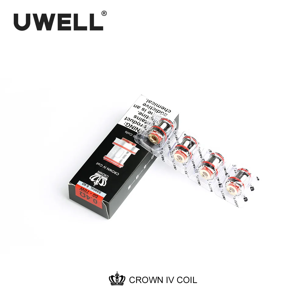 UWELL 4 шт./упак. Crown Сменная катушка с двойной сеткой SS904L UN2 Головка катушки 0 2/0 23/0 Ом