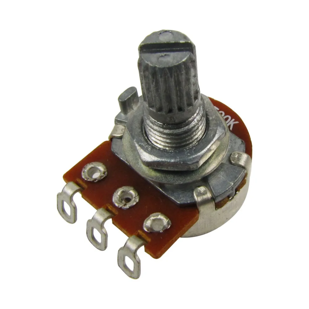 FLEOR 2 шт. небольшие гитарные Горшки потенциометры B500K 15 мм короткий разделенный