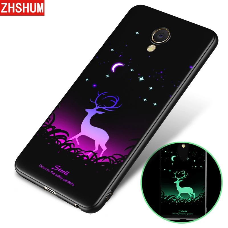 ZHSHUM 3D светящийся чехол для meizu m5 Note Мягкий силиконовый с узором лампа ТПУ полное