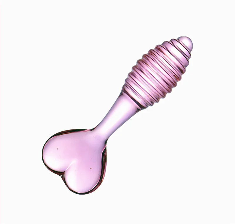 New pink transparent anal toys thread plug Heart shaped handle butt Sex Product Toys For Women Gay | Красота и здоровье