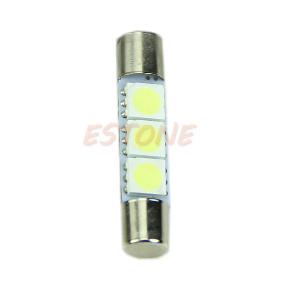 1 шт. T6 3-SMD 5050 белые светодиодный ные лампы для автомобиля солнцезащитный козырек