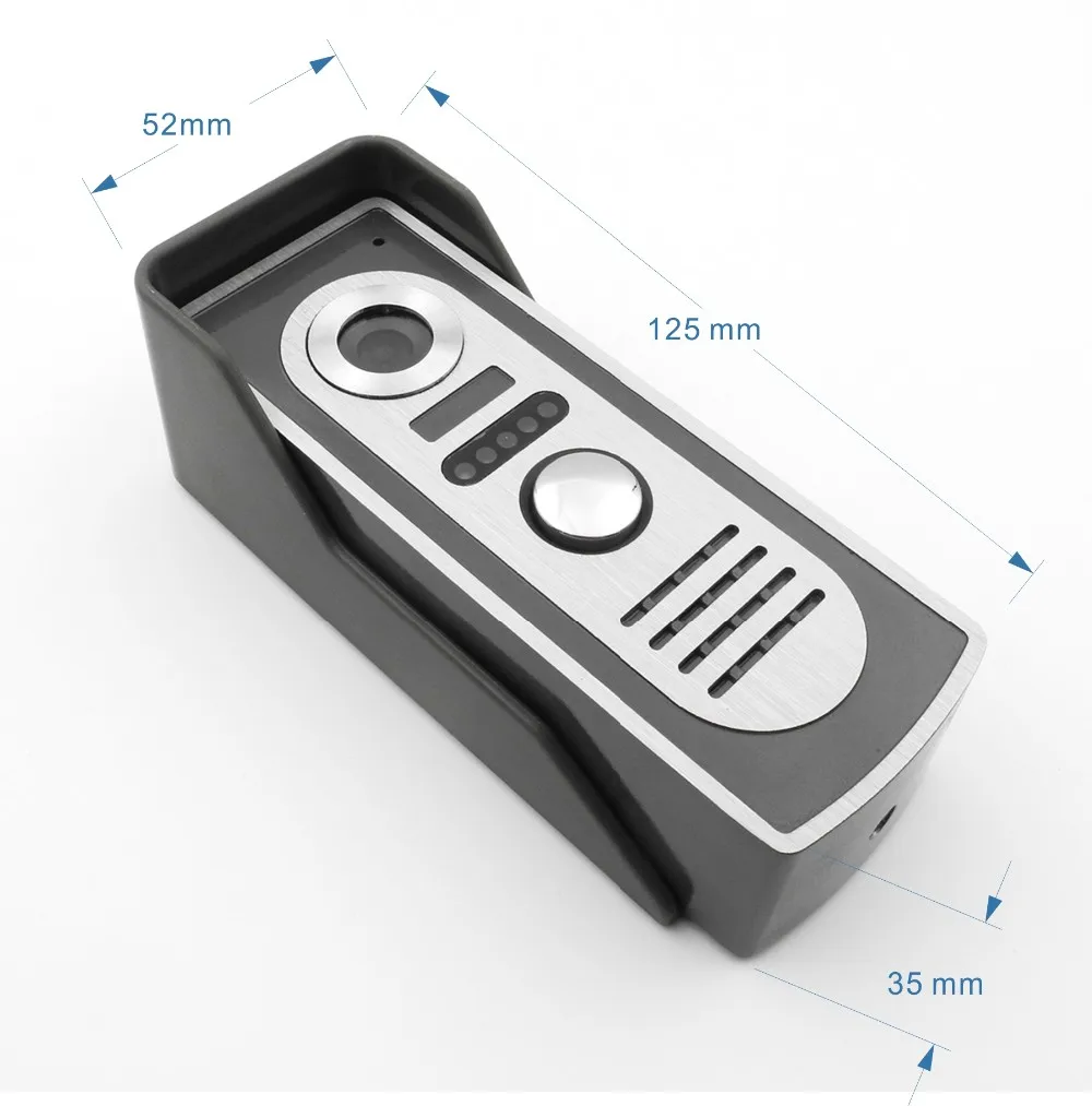 2V4  7 Inch  Monitor Water-Proof IP66 Wired  Video Door phone