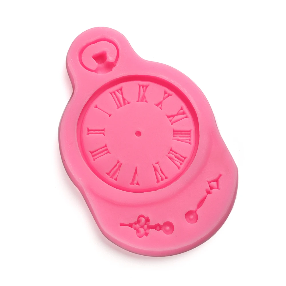 DIY часы силиконовые помадные формы Шоколадные печенья прессформы мыла для кухни