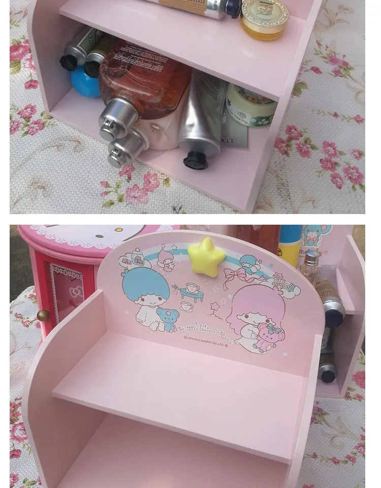 Японская my melody little twin stars деревянная шкатулка для ювелирных изделий куклы дисплей аксессуары Коллекция Подарки для девочек