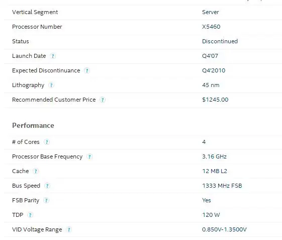 Процессор INTEL XEON X5460 cpu 3,16 ГГц/12 Мб кэш-памяти/1333 МГц четырехъядерный процессор x5460 Серверная плата с 775 разъемами