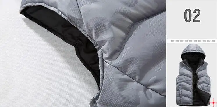 MFERLIER, мужской жилет с капюшоном, большой размер, 7XL, 8XL, 9XL, толстый, теплый, темно-синий, с хлопковой подкладкой, Осень-зима, жилет, камуфляжный жилет