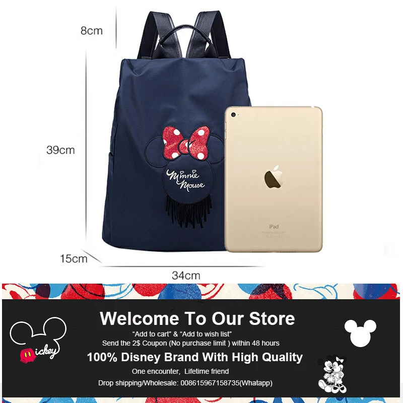 Disney Mummy Maternity Nappy Bag Travel Backpack Large Capacity Baby Bag Stroller Diaper Bag for Baby Care Insulation Bags Bow