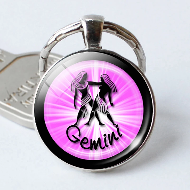12 знаков зодиака подвеска в виде кабошона металлический брелок для ключей