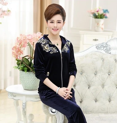 Женский бархатный спортивный комплект из двух предметов свободные спортивные