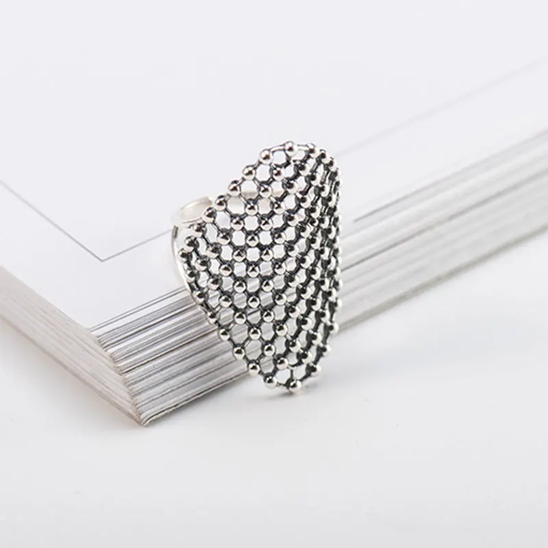 Кольцо MOLIAM винтажное эксклюзивное овальное ажурное Сетчатое кольца для мужчин и