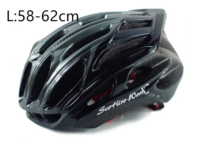 Scohiro взрослый велосипедный шлем спортивный M L 54-61 см Сверхлегкий в форме MTB шлем для горного велосипеда Cascos Bicycle SM велосипедный шлем - Цвет: SW BLK L