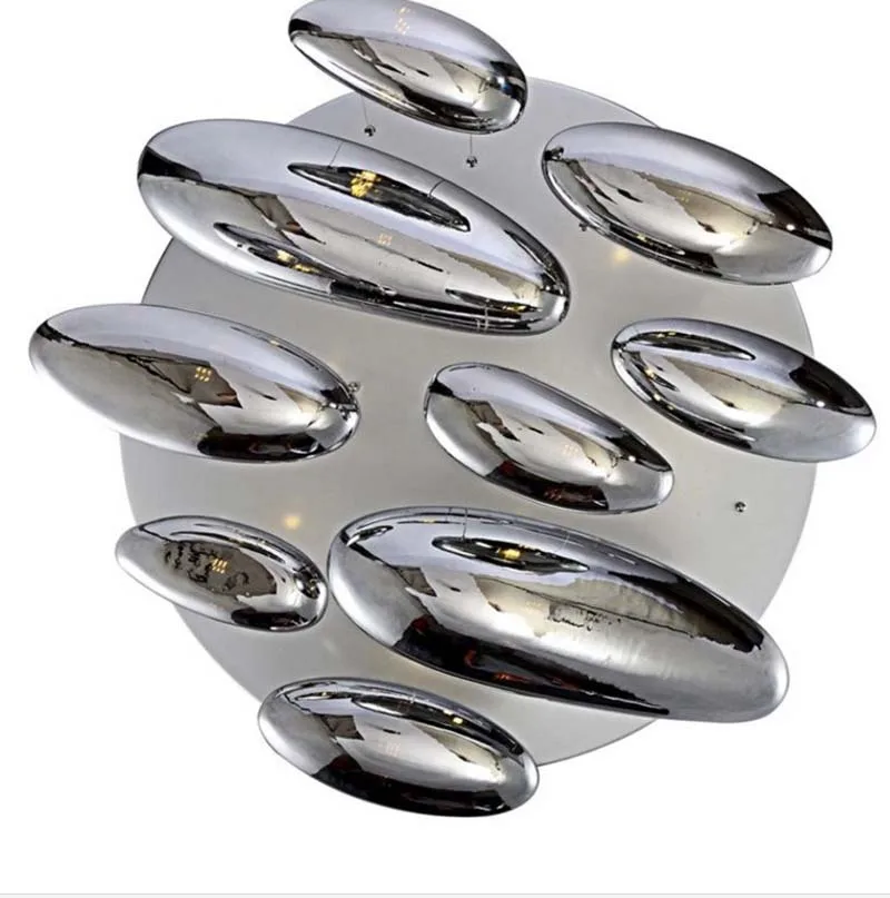 Хром много больших гальки роскошная люстра ртути капли воды серебро для