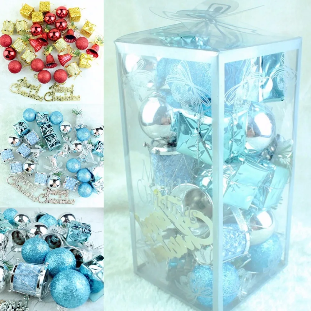 Новинка 32 шт. Рождественские елочные украшения шары Jingle подвеска с бубенчиками