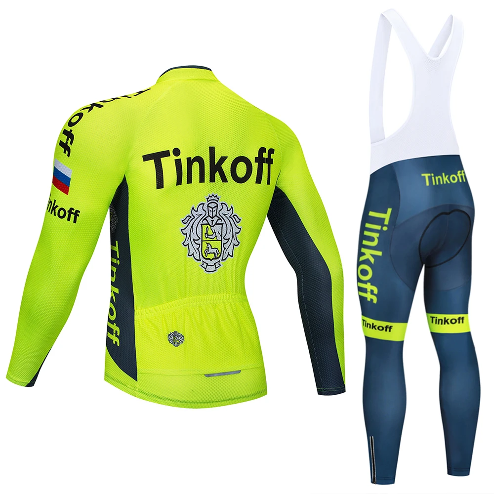 tinkoff Pro Team Велоспорт Джерси быстросохнущие с длинным рукавом Майки и велошорты наборы велосипедная одежда 7 видов цветов