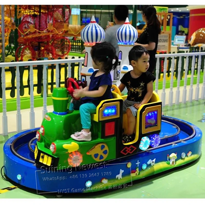 

NYST Suining Newest Kids Amusement Park Fairground Rotating Train Kiddie Rides Coin Operated Arcade Game Machine For Game Center