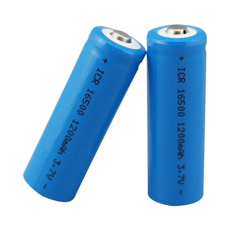 Высокое качество 16500 батарея 1200mah 3,7 V литий-ионная аккумуляторная батарея с кнопкой сверху очень дешево(2 шт./партия