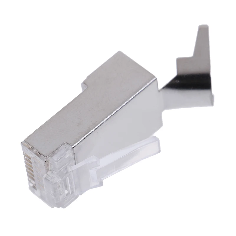 10 шт. Cat7 RJ45 разъем cat 7 прозрачная штепсельная вилка Экранированный FTP модульный 1 3