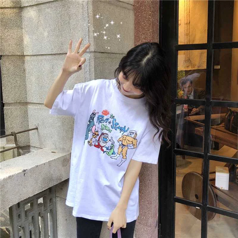 LooseandSlimShorsleeved tshirtGirl|Футболки| |