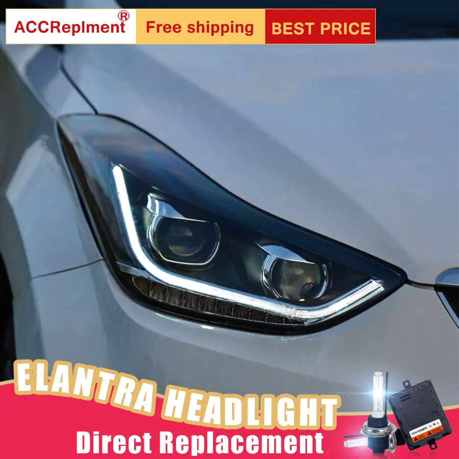2 шт. светодиодный ные фары для Hyundai Elantra 2011-2016 Автомобильные ангельские глазки