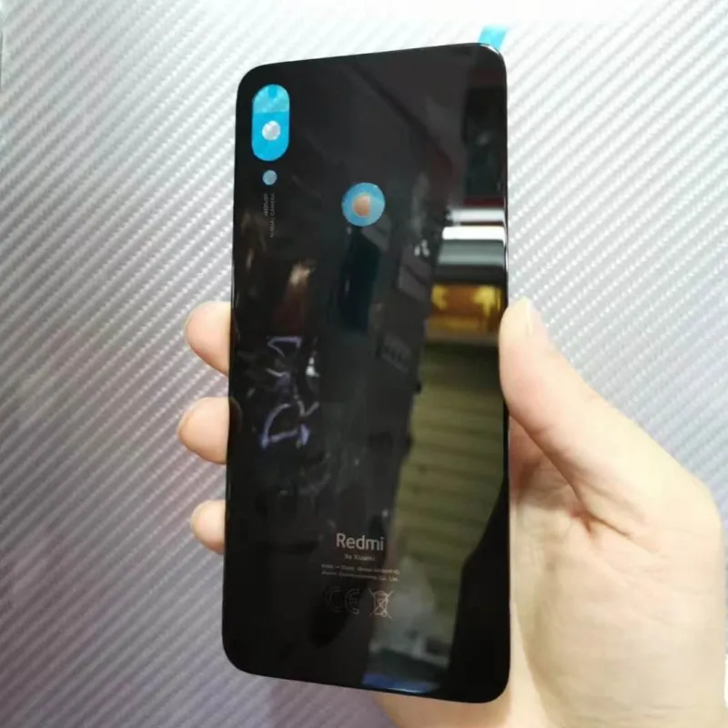 100% Original For Xiaomi Redmi note 7 Glass Battery Back Cover with glue CE logo Panel Rear Door Housing Case adhesive | Мобильные