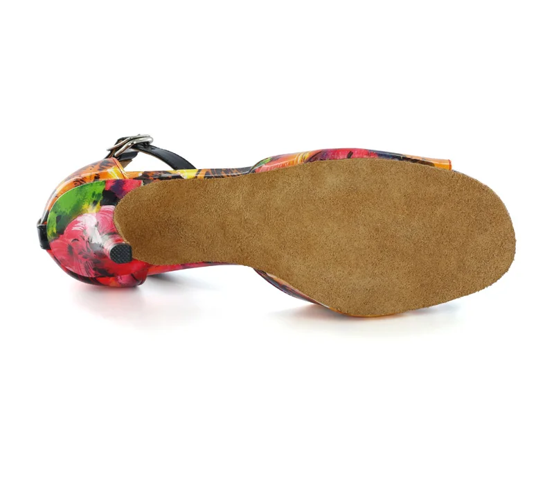 2017 Zapatos Salsa Mujer цветок Для женщин девочек Костюмы для латиноамериканских танцев