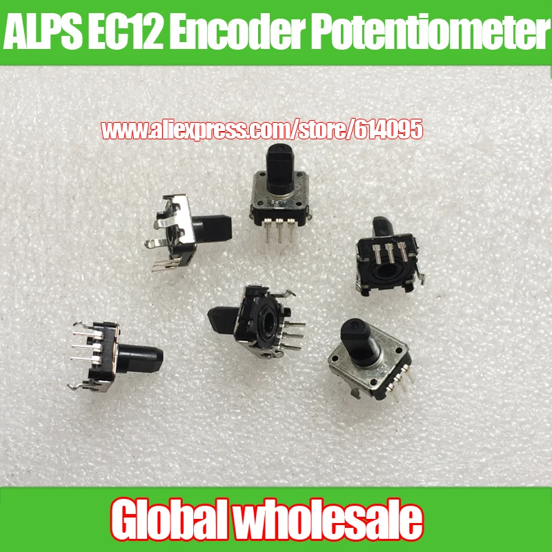 6 шт. Японский потенциометр ALPS EC12/с шагом 24 точки/длина ручки 10 мм f | Электронные